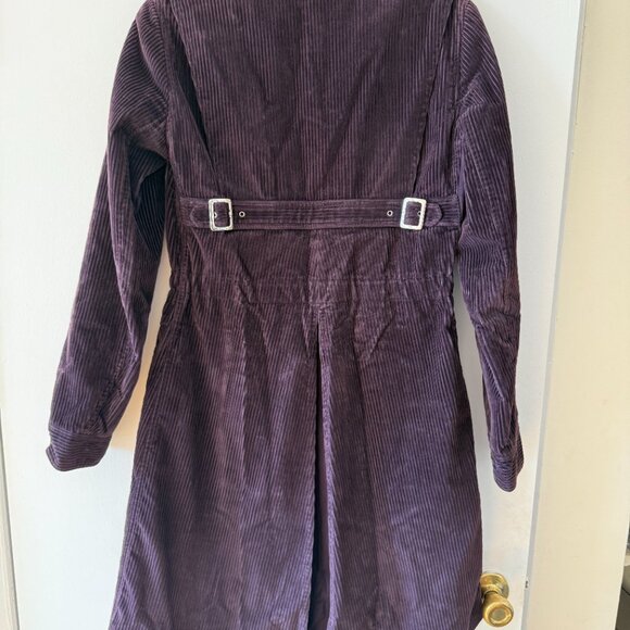 Miu Miu Purple Corduroy Trench Coat - Picture 5 of 10